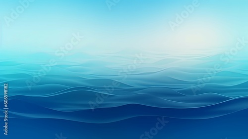 blue nature gradient background banner abstract background with sea ocean Generative AI stock illustration