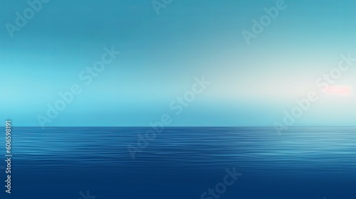 blue nature gradient background banner abstract background with wavy wave sea ocean Generative AI stock illustration © Ridho Mrr