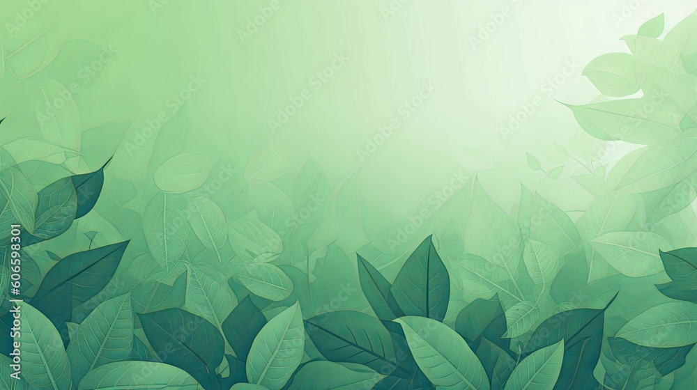 green nature gradient background banner abstract background with leaf foliage Generative AI stock illustration green nature gradient background banner abstract background with leaf foliage Generative AI stock illustration