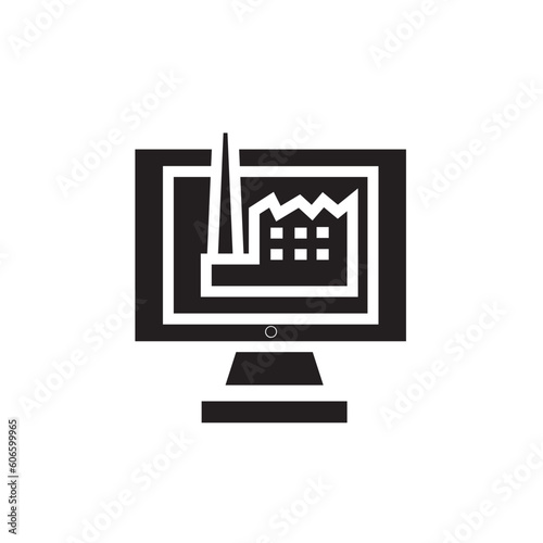 D Digital Factory Icon