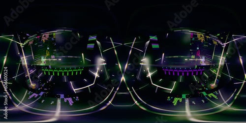 360 VR Glitch 003: Virtual reality video of a digital video malfunction (Loop). 