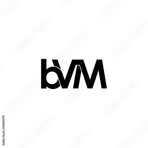 bvm lettering initial monogram logo design