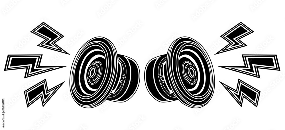 Subwoofer vector on sale