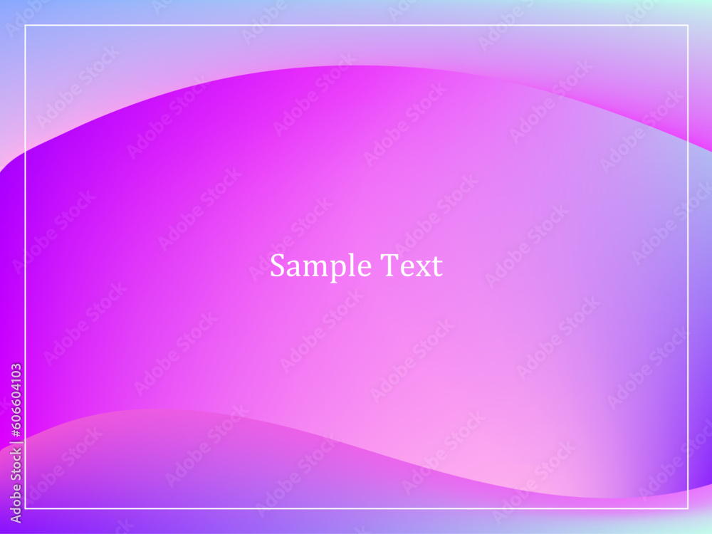 Fototapeta premium 青色の抽象幾何学曲線のフレーム背景
