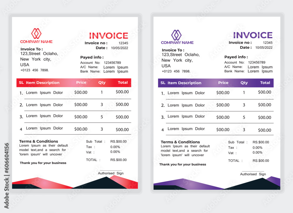 Business Minimal Corporate Invoice design template vector illustration bill form price . Creative template and stationery design payment agreement design template Cash Business Minimal Corporate Invoice design template vector illustration bill form price . Creative template and stationery design payment agreement design template Cash
