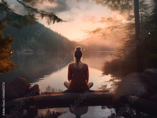 person meditating in lotus position
