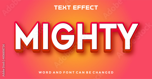 Mighty editable text effect 