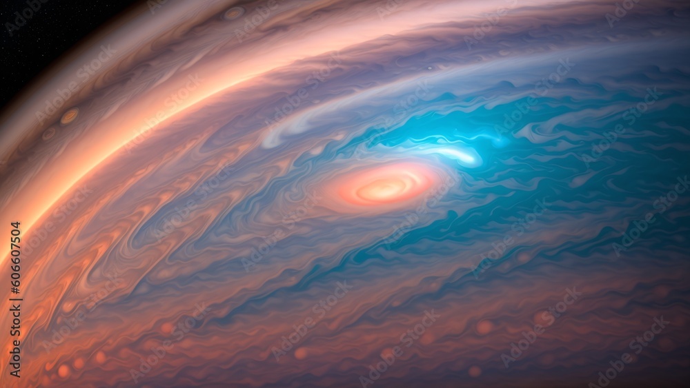 A Digital Image Illustrating A Swirling Disk In The Outer Space
