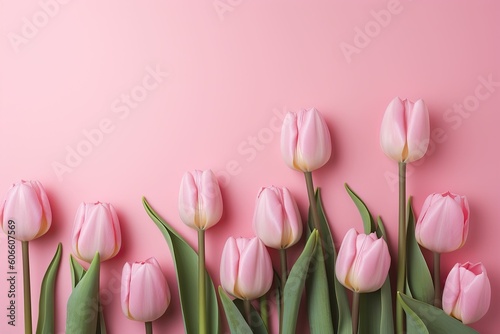 The illustration of pink tulip