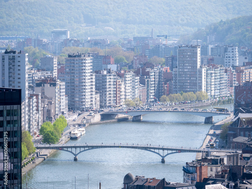 aerial view of liege belgium