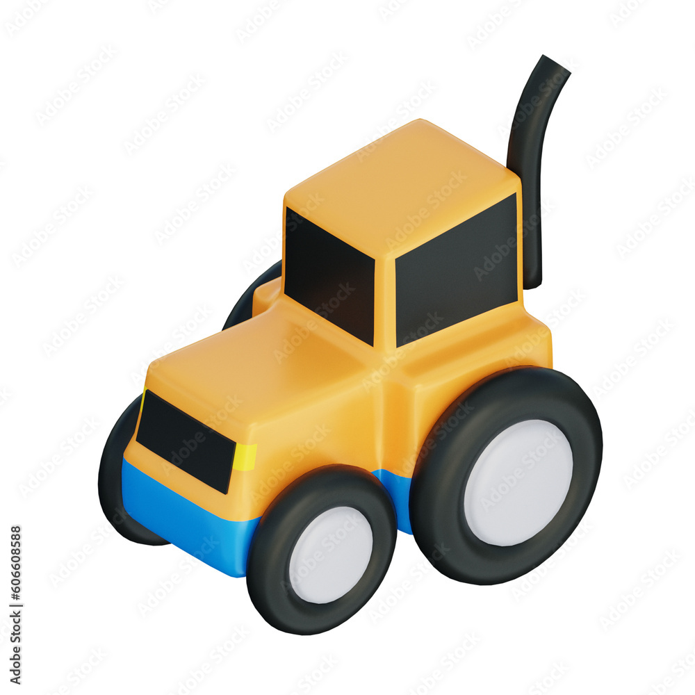 3D Tractor Illustration 3D Tractor Illustration