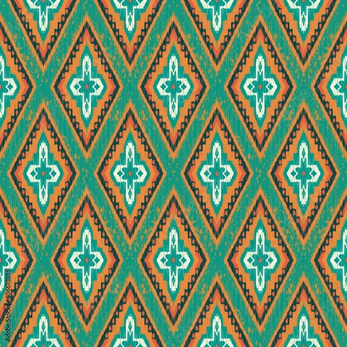 Wallpaper Mural Ikat tribal Indian seamless pattern ethnic aztec fabric carpet mandala ornament native boho motif tribal textile geometric african american oriental tranditional vector illustrations embroidery styles Torontodigital.ca