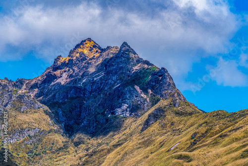 mountain landscape with sky (Rucu Peak of Pichincha Volcano at an altitude of 4,781 meters)
