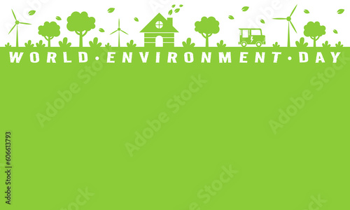 World Environment Day background with copy space area