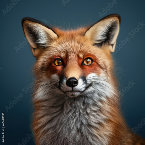 Red fox, vulpes vulpes, small young cub in studio