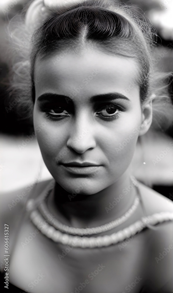 black and white portrait of a woman, generative ai black and white portrait of a woman, generative ai