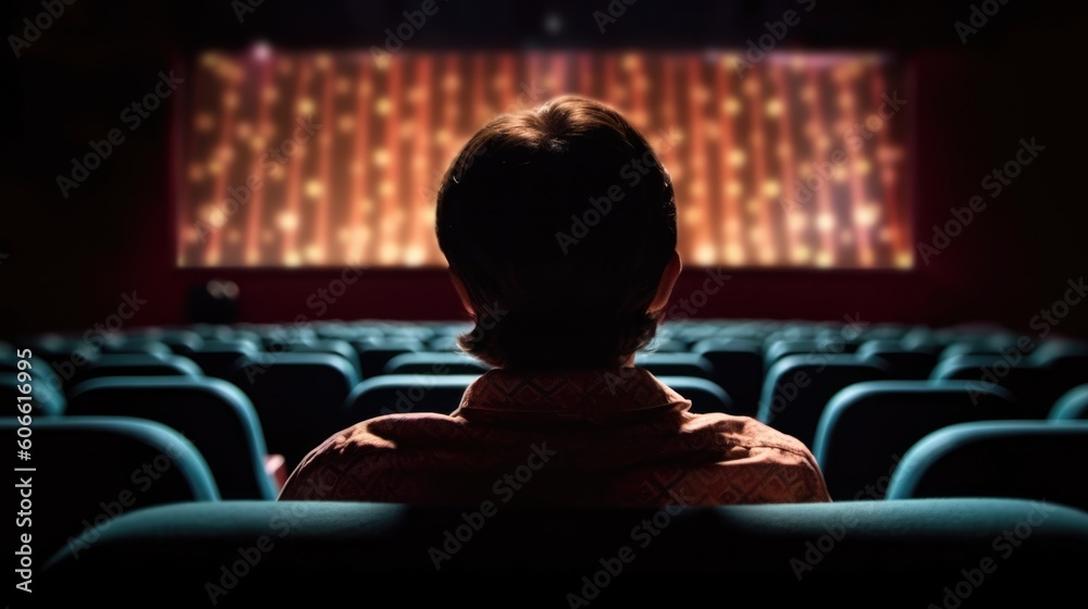 professional movie critic watching a film generative ai professional movie critic watching a film generative ai