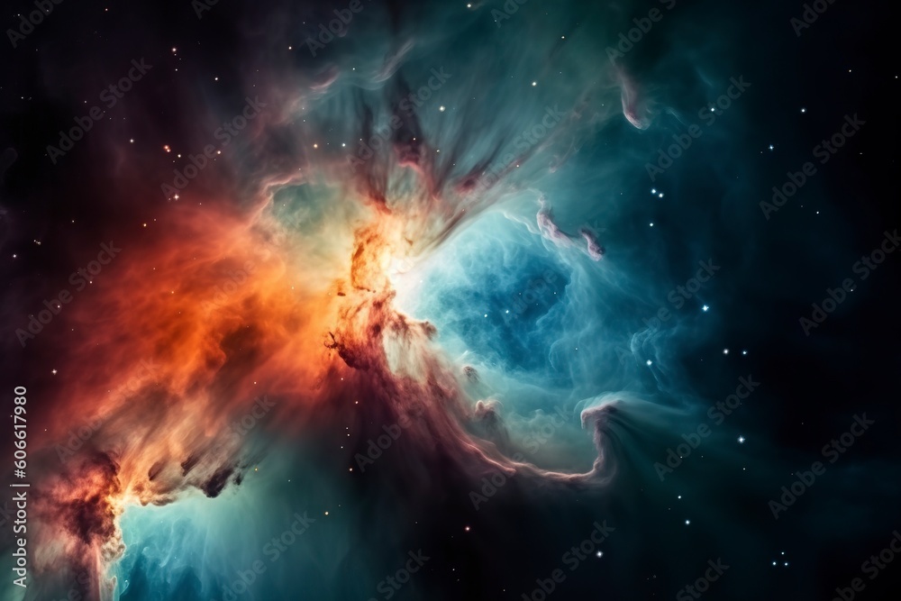 The Orion Nebula deep space objects.