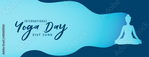modern international yoga day banner for physical therapy