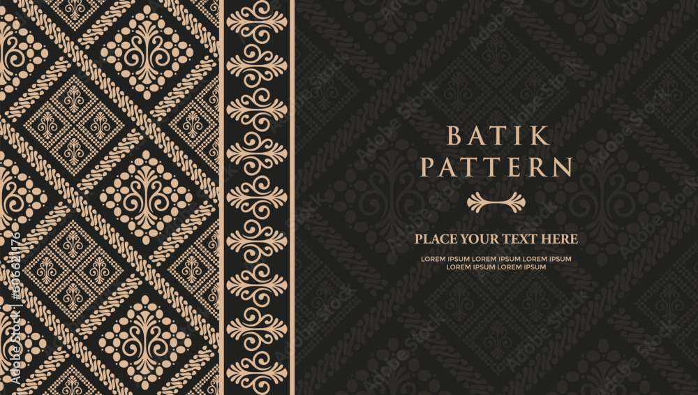 Luxury and elegant vector Javanese ethnic batik pattern template