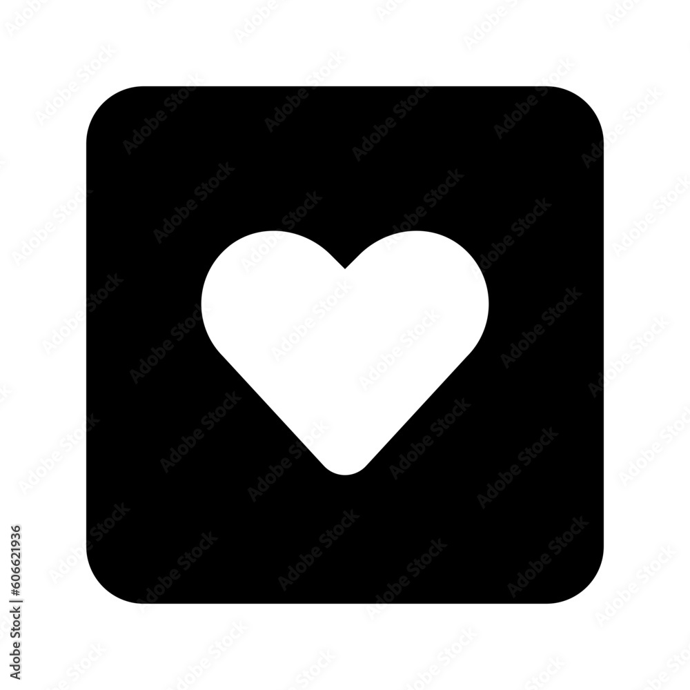 Heart Square Icon Heart Square Icon