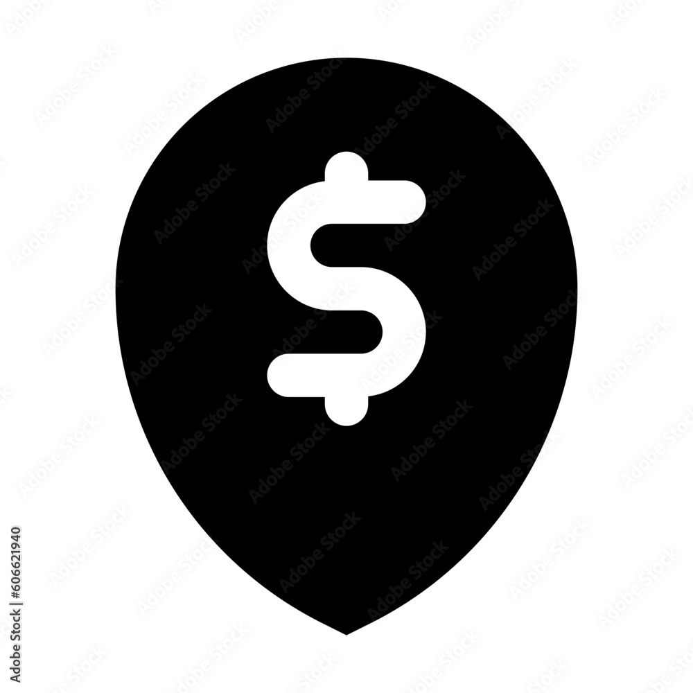 Dollar Location Icon