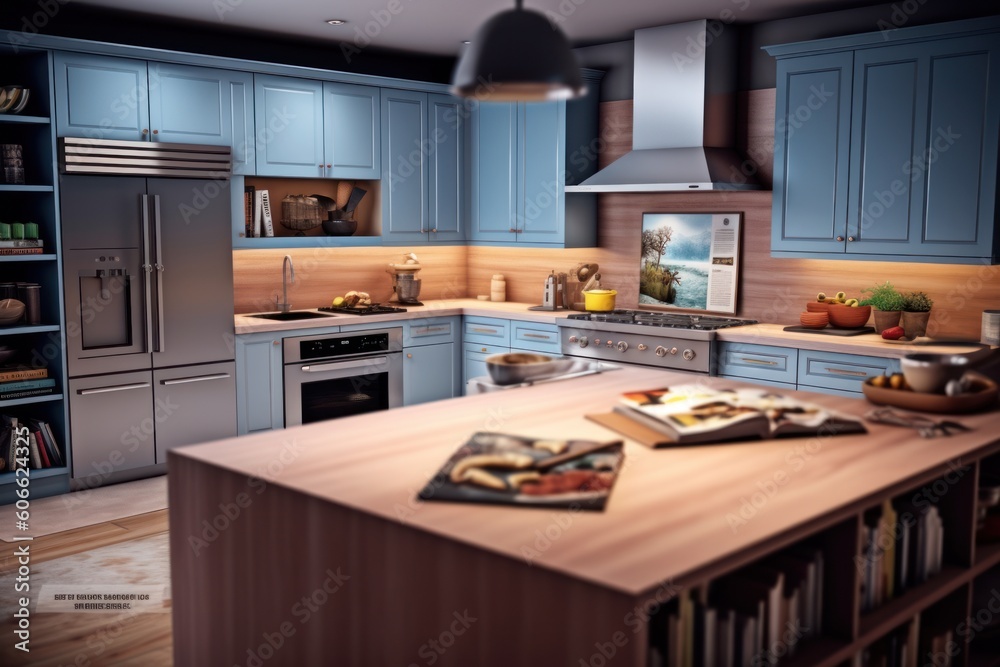 Fototapeta premium professional catalog image with full kitchen view Cinematic Editorial Photography