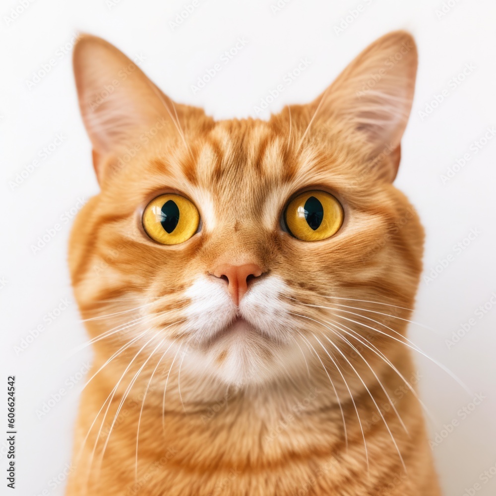 an orange cat with yellow eyes staring at the camera generative ai an orange cat with yellow eyes staring at the camera generative ai