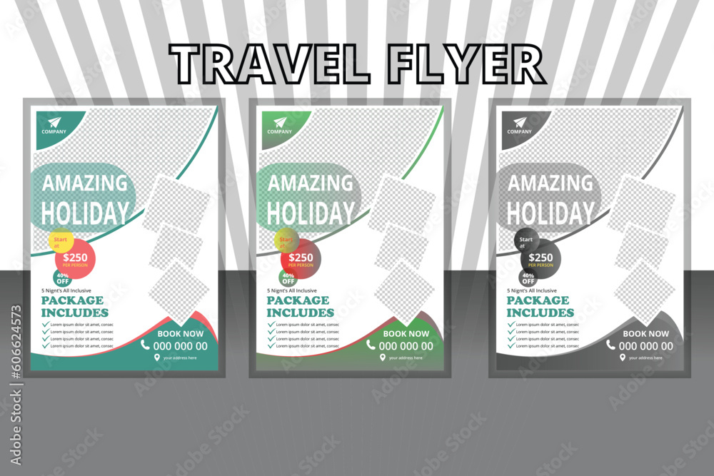 Fototapeta premium Travel Flyer