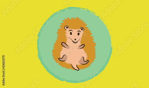 little hedgehog baby very tender affectionate and very playful wanting to explore everything around him