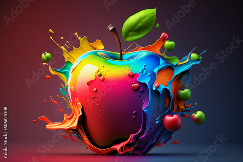 Colored apple