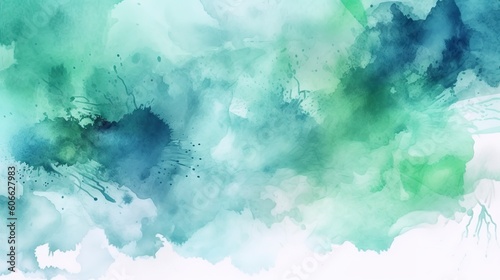 Hand painted abstract blue wallpaper in watercolor, generate ai