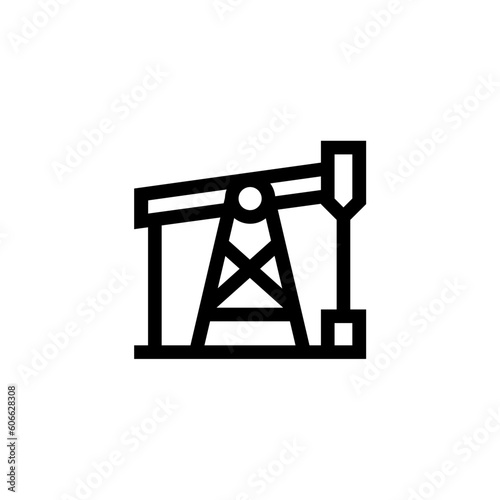 oil mine icon with black color