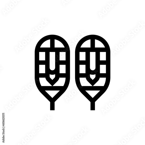 snowshoes icon with black color