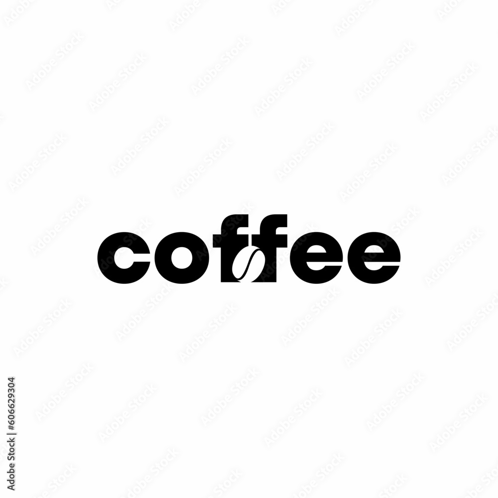 coffee logo design, logo type and vector logo