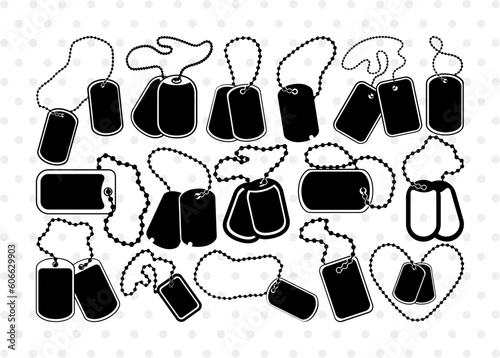 Dog Tag Army SVG, Dog Tag Silhouette, Dog Tag Svg, Army Dog Svg, Dog Tags Svg, Solider Svg, Army Svg, Dog Tag Bundle photo