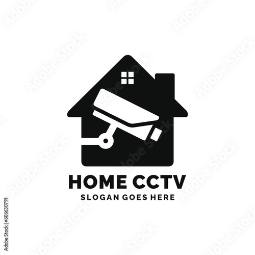 Home CCTV logo design vector illustration