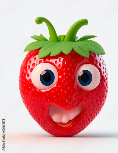3D Strawberry Character