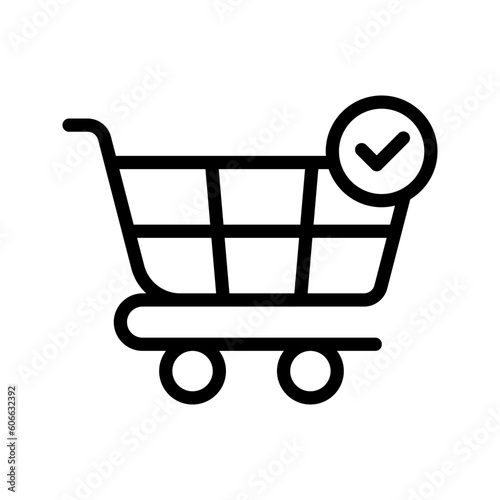 Shopping cart icon. sign for mobile concept and web design. vector illustration