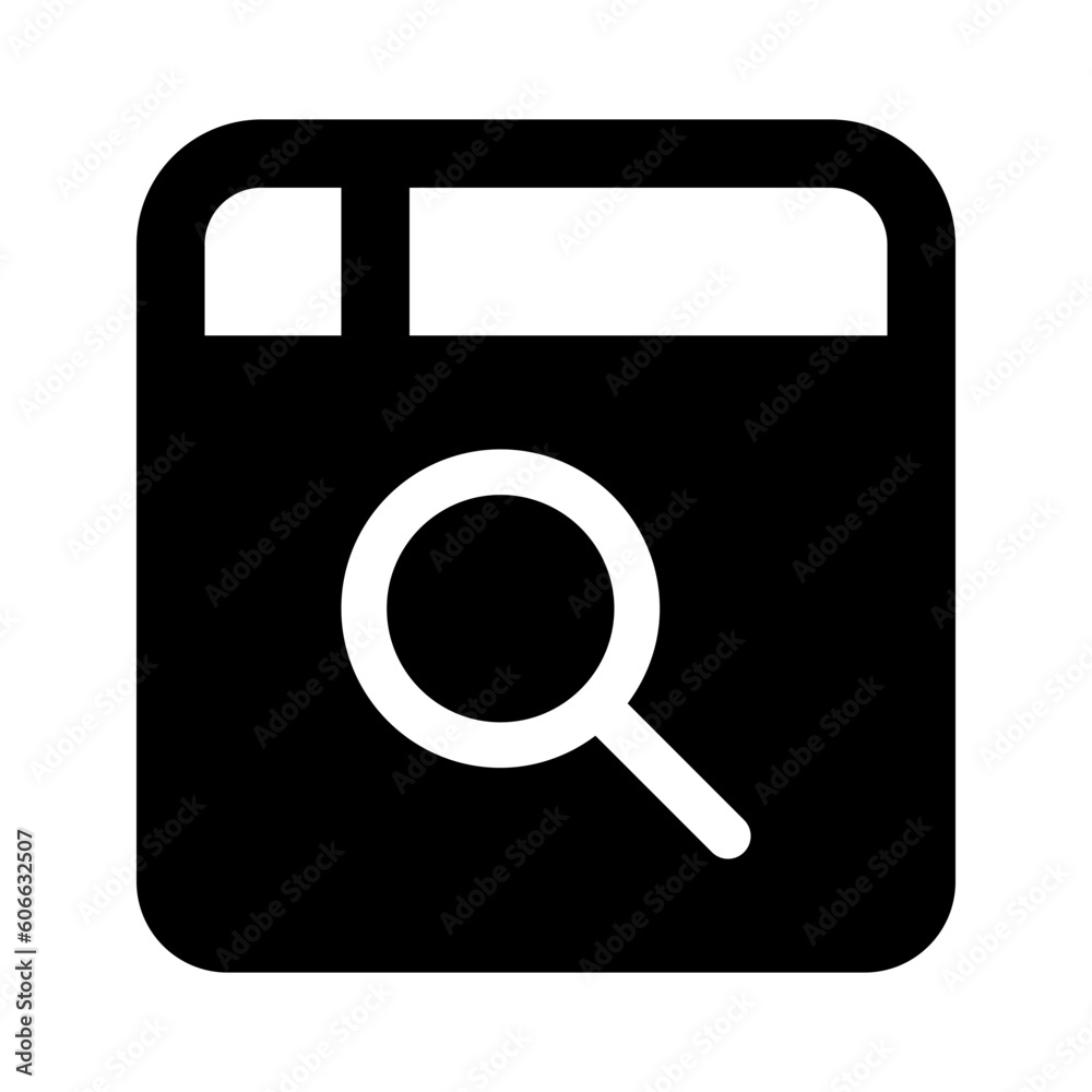Web Magnifying Glass Icon Web Magnifying Glass Icon