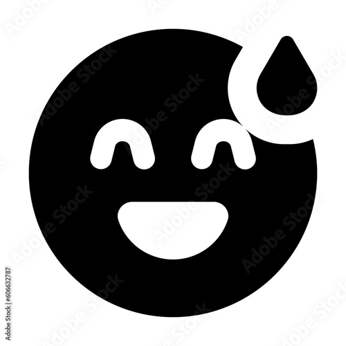 Emoji Grin Sweat Icon