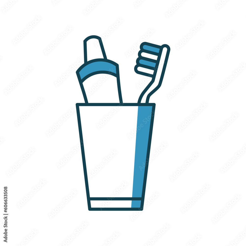 Tooth brush icon vector on trendy design Tooth brush icon vector on trendy design