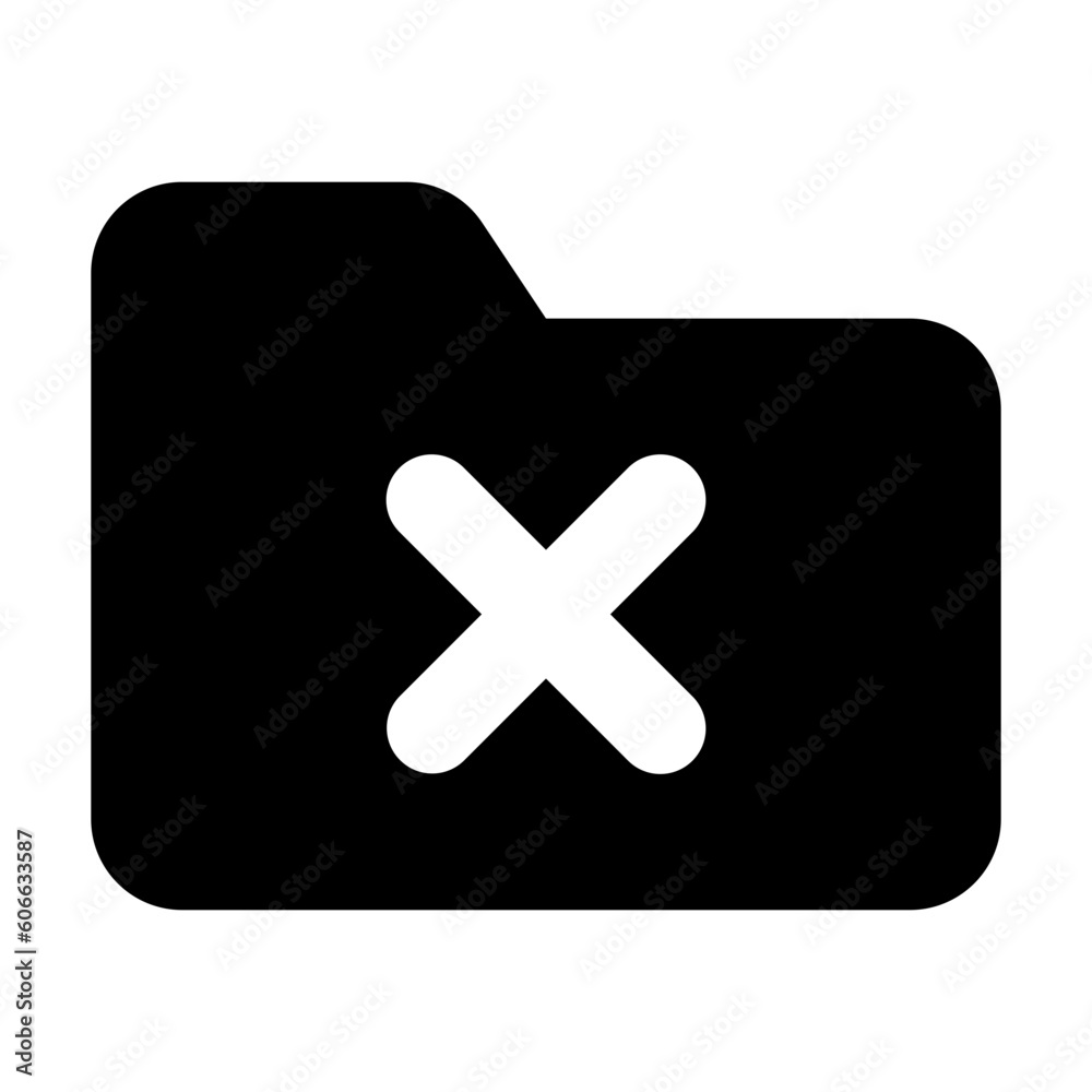 Folder X Icon Folder X Icon