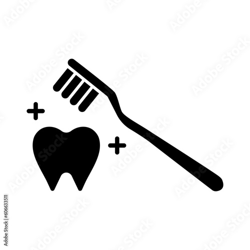 Tooth brush icon vector on trendy design