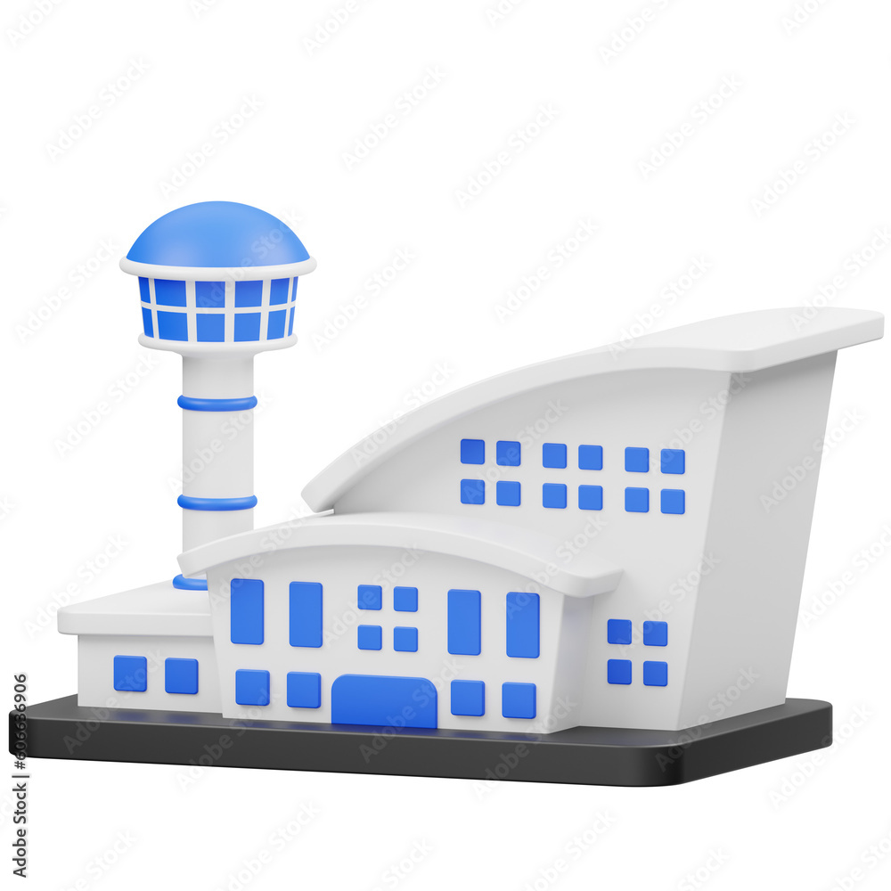 custom made wallpaper toronto digitalAirport Public Building 3D Icon
