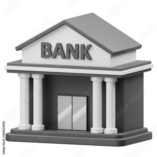 Bank Public Building 3D Icon