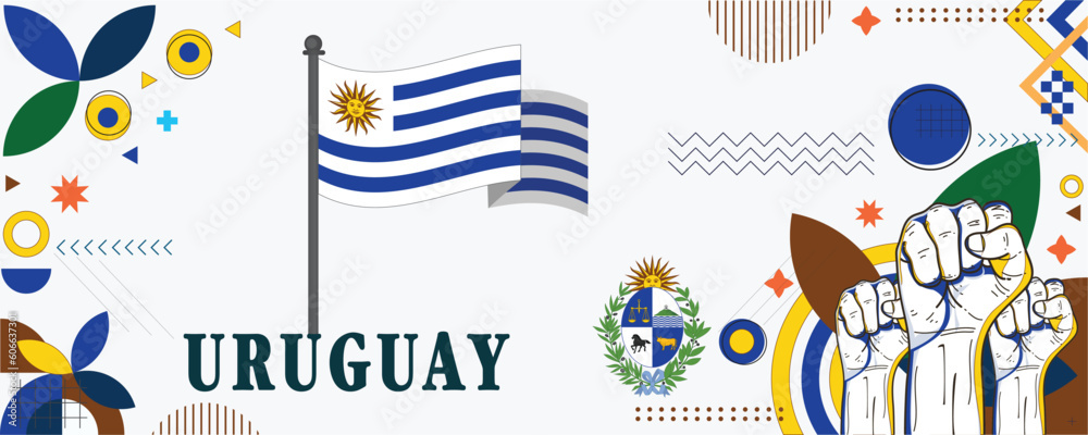 Uruguay national day banner design vector eps