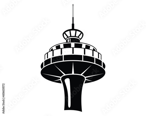 Space Needle tower vector design illustration