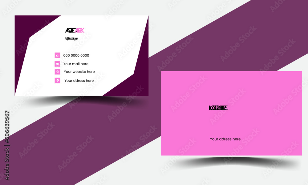creative Modern business card design clean professional business card template.