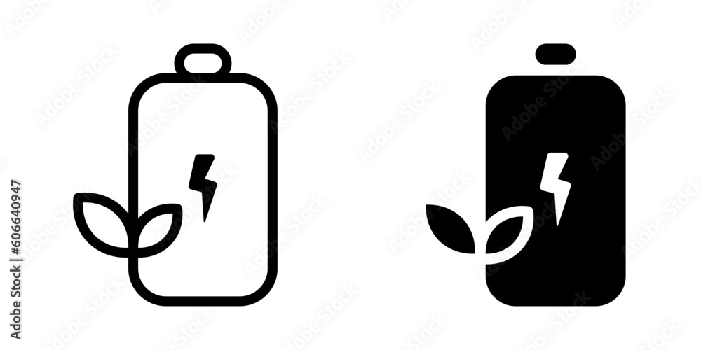 Eco Battery icon. sign for mobile concept and web design. vector illustration Eco Battery icon. sign for mobile concept and web design. vector illustration